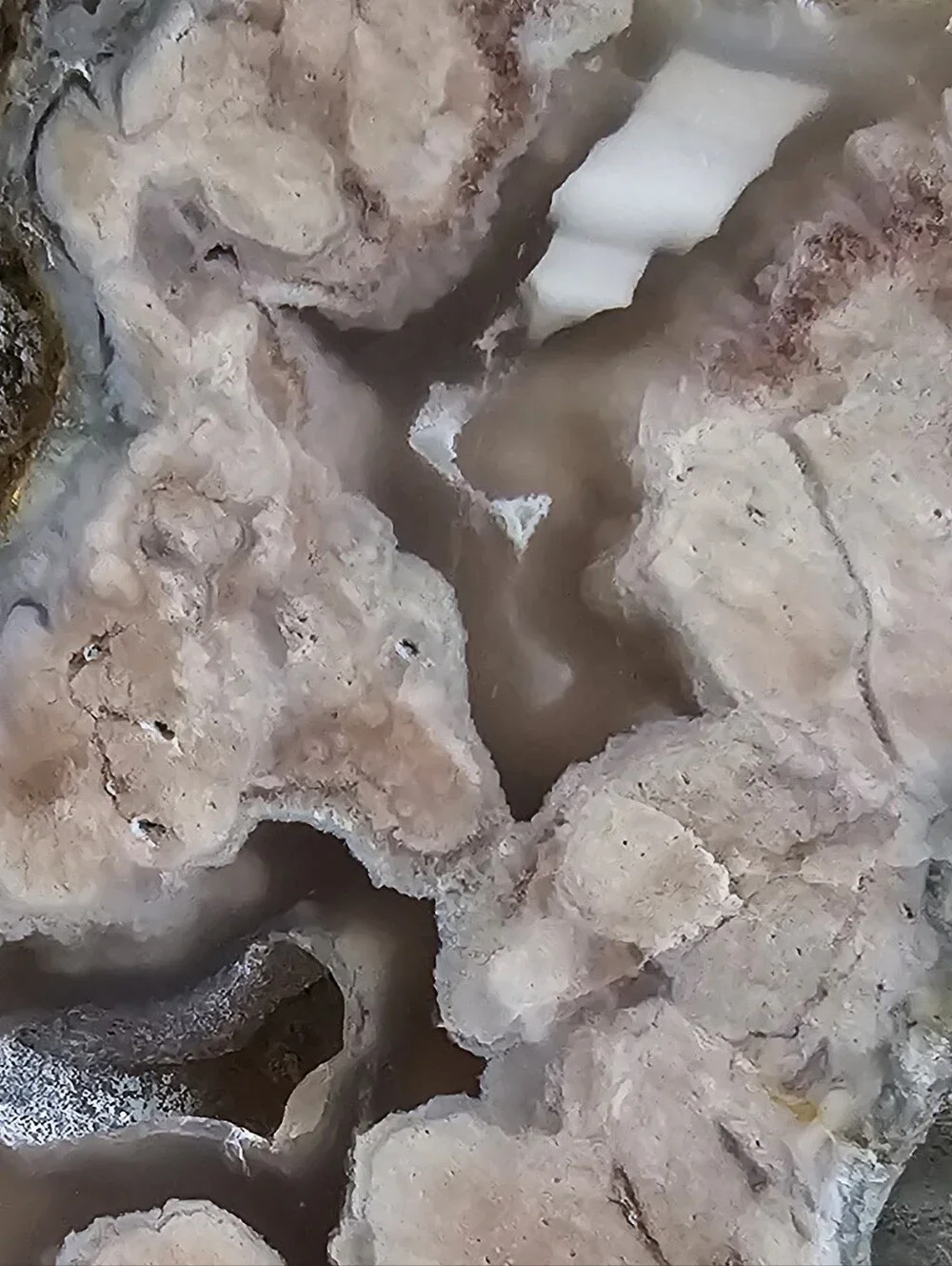 AAA Pink Japanese Cherry Blossom Agate Slab Specimen Druzy Details NEW Decor Art